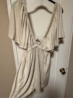 Cream/neutral Free People Beach romper